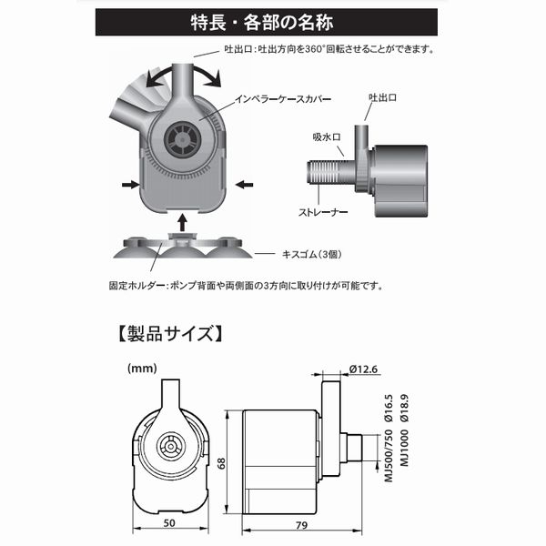 ͥ ޥ å MJ750 ή600L/h60Hz